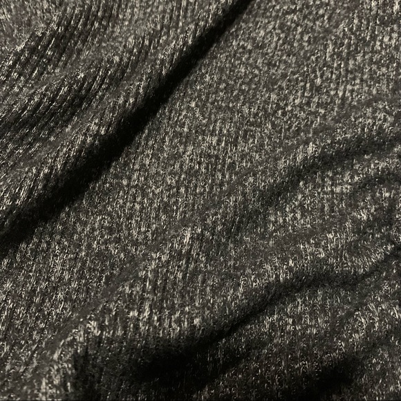 Ribbed charcoal hooded ruched side tie top - Picture 4 of 5